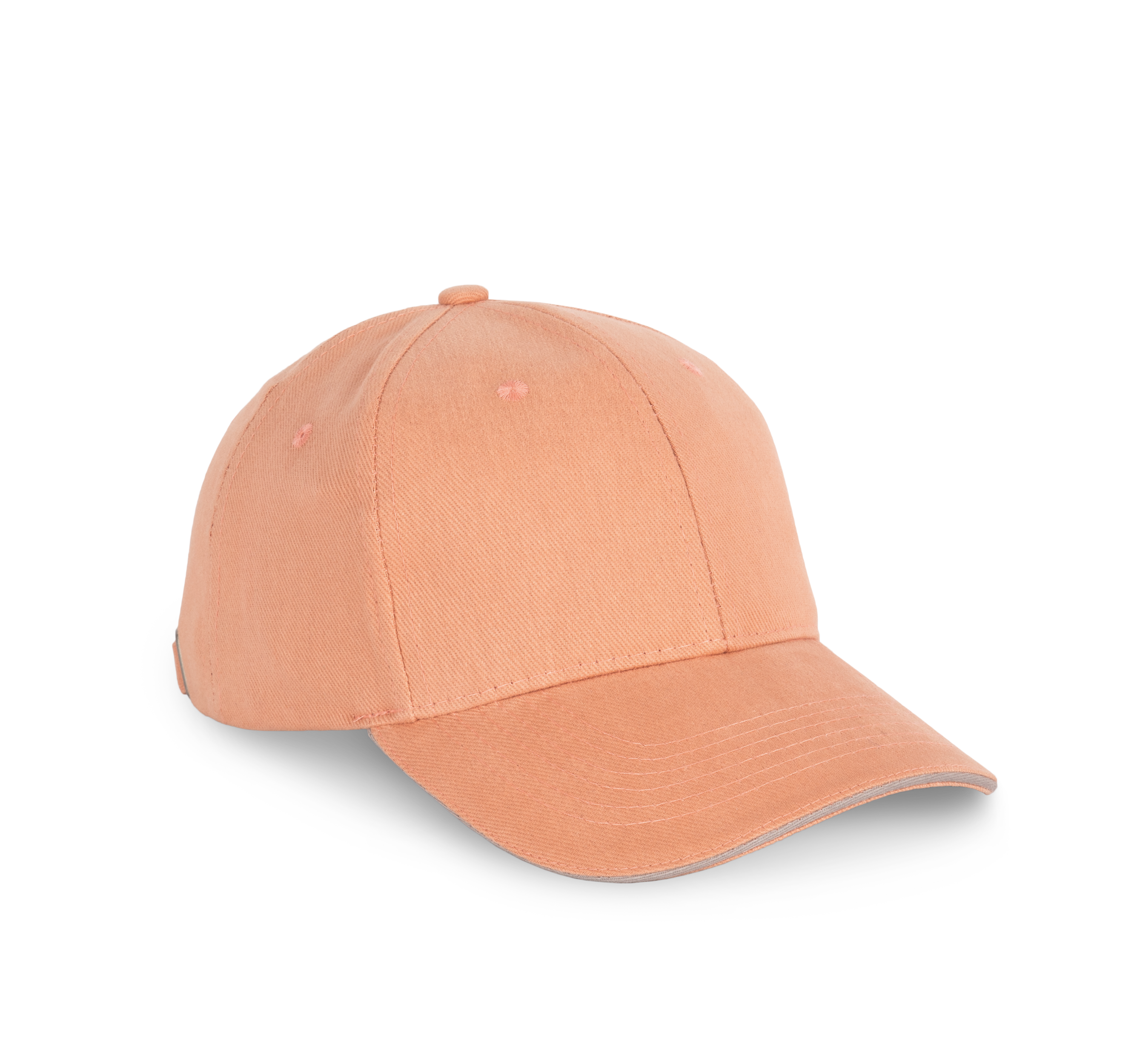 black / white Gorra algodón orgánico con sándwich contrastado - 6 paneles