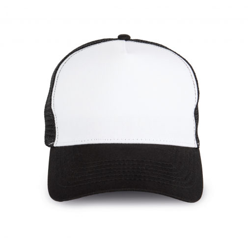 black / white Gorra trucker - 5 paneles