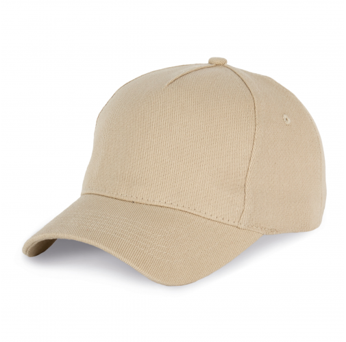 beige Gorra de algodón y poliéster reciclado K-loop tracking - 5 paneles
