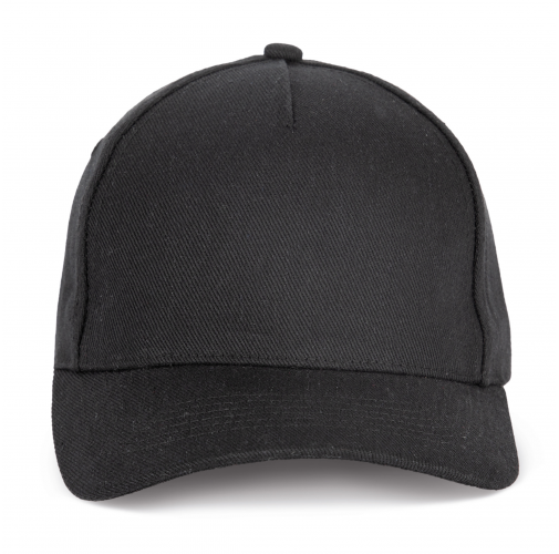 black Gorra de algodón y poliéster reciclado K-loop tracking - 5 paneles