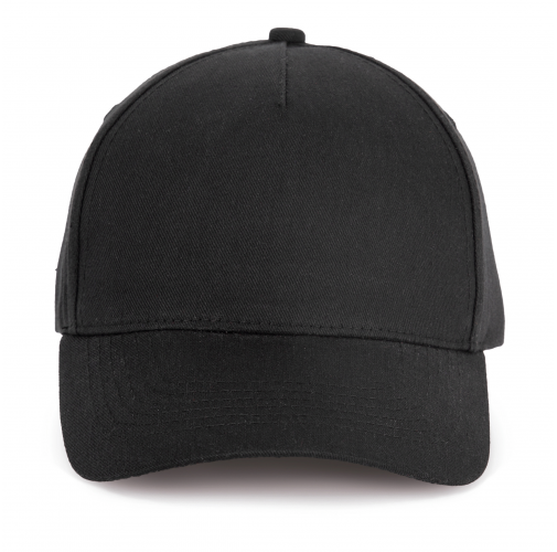 black Gorra de algodón y poliéster reciclado K-loop tracking - 5 paneles