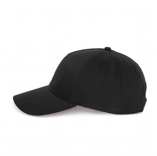 black Gorra de algodón y poliéster reciclado K-loop tracking - 5 paneles