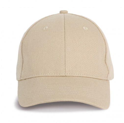 beige Gorra de algodón y poliéster reciclado K-loop tracking- 6 paneles