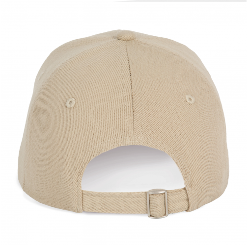 beige Gorra de algodón y poliéster reciclado K-loop tracking- 6 paneles