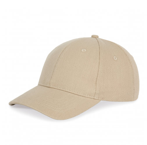 beige Gorra de algodón y poliéster reciclado K-loop tracking- 6 paneles