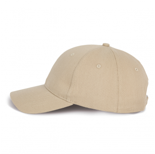 beige Gorra de algodón y poliéster reciclado K-loop tracking- 6 paneles