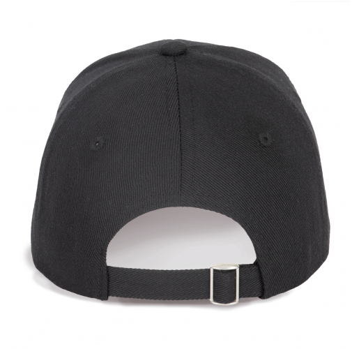 black Gorra de algodón y poliéster reciclado K-loop tracking- 6 paneles