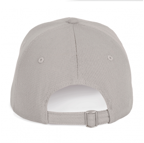 light grey Gorra de algodón y poliéster reciclado K-loop tracking- 6 paneles