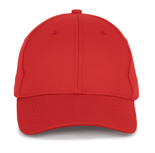 red Gorra de algodón y poliéster reciclado K-loop tracking- 6 paneles