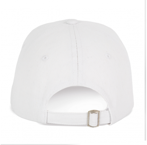 white Gorra de algodón y poliéster reciclado K-loop tracking- 6 paneles