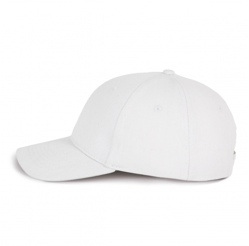 white Gorra de algodón y poliéster reciclado K-loop tracking- 6 paneles