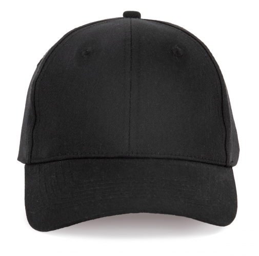 black Gorra de algodón y poliéster reciclado K-loop tracking - 6 paneles