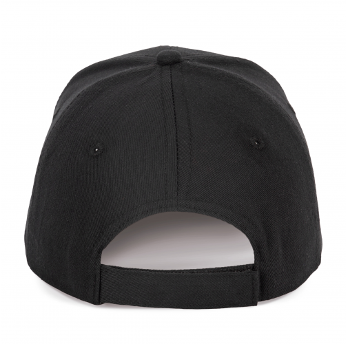 black Gorra de algodón y poliéster reciclado K-loop tracking - 6 paneles