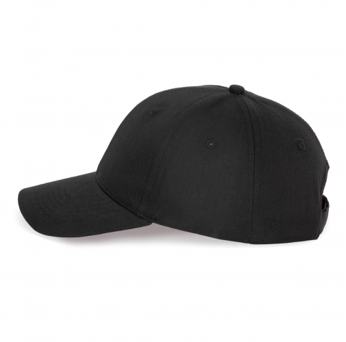 black Gorra de algodón y poliéster reciclado K-loop tracking - 6 paneles