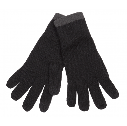 black / dark grey Guantes de punto para pantalla táctil