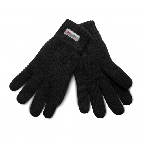 black Guantes Thinsulate™ de punto