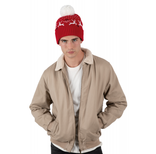 Gorro de Navidad con diseño de renos