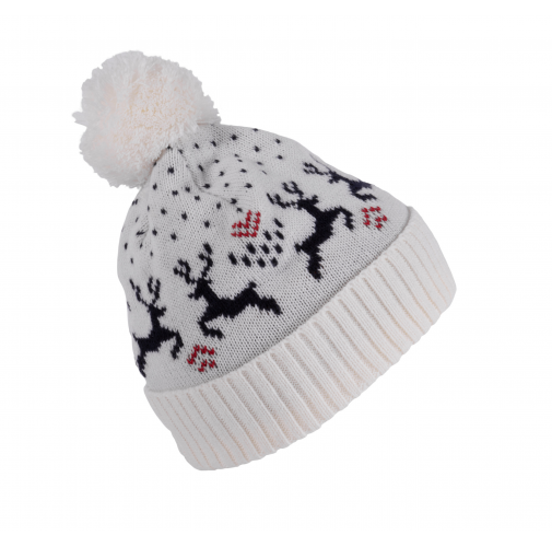 natural / night navy Gorro de Navidad con diseño de renos