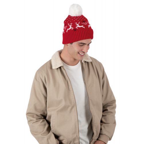 Gorro de Navidad con diseño de renos