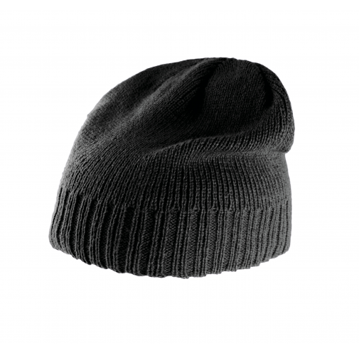 black Gorro con borde acanalado