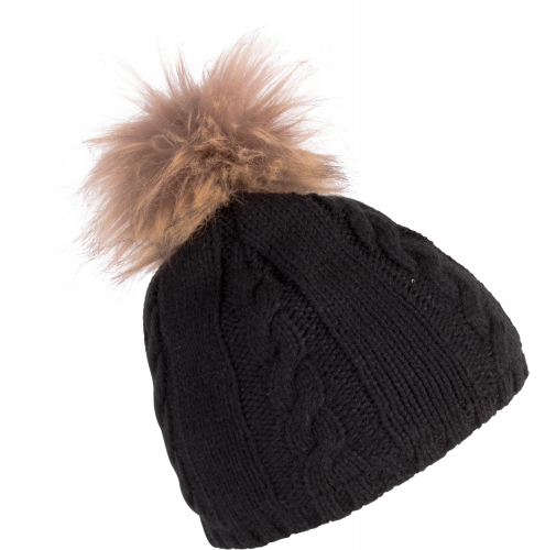 black Gorro con pompón