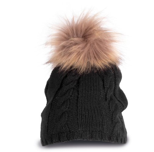 black Gorro con pompón