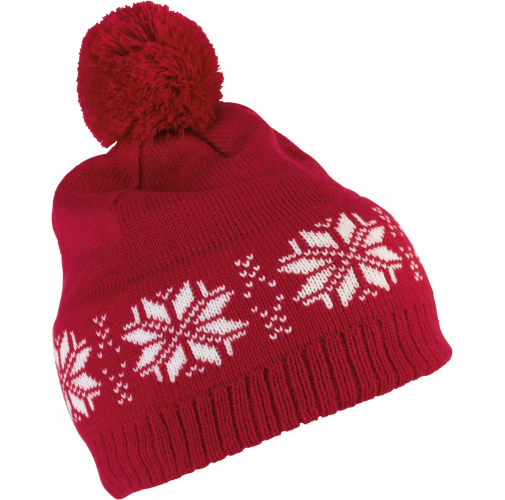 Gorro navideño de punto con motivo de estrellas