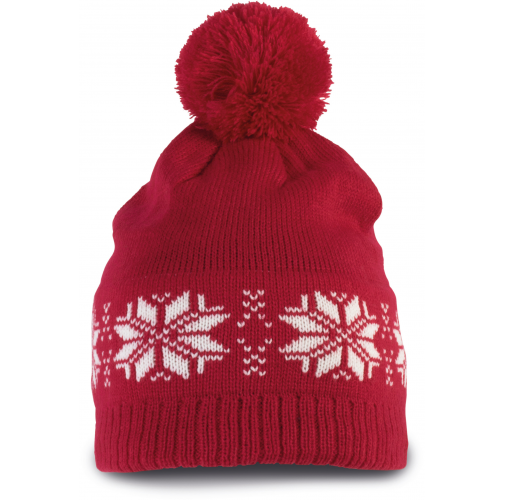 Gorro navideño de punto con motivo de estrellas