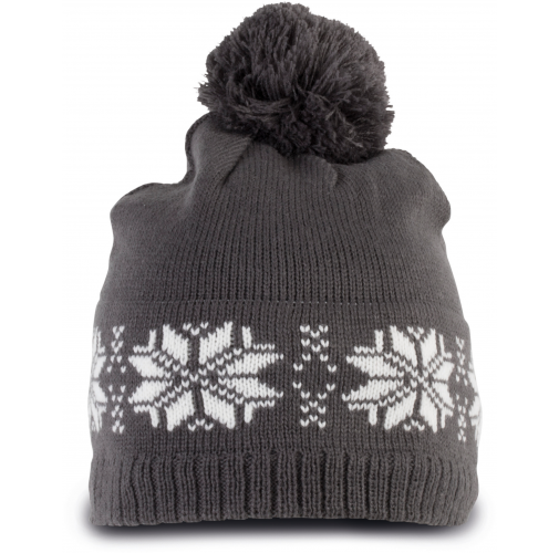 Gorro navideño de punto con motivo de estrellas