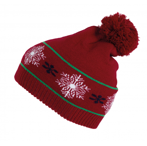 cherry red Gorro motivos navideños