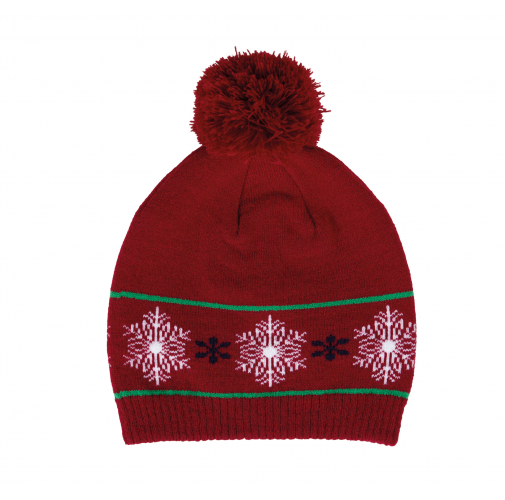 cherry red Gorro motivos navideños