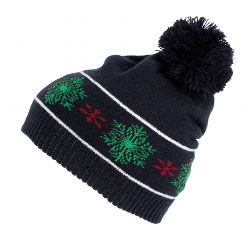 night navy Gorro motivos navideños