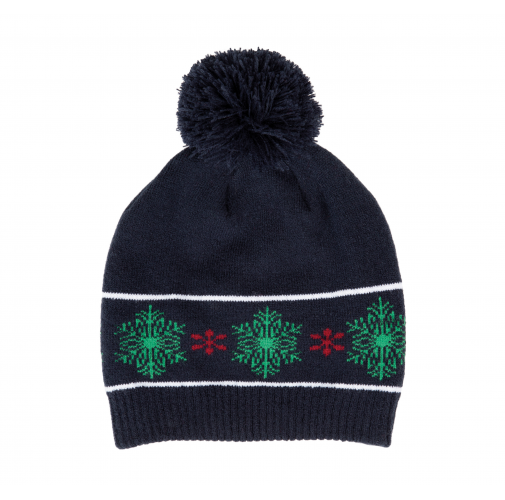 night navy Gorro motivos navideños