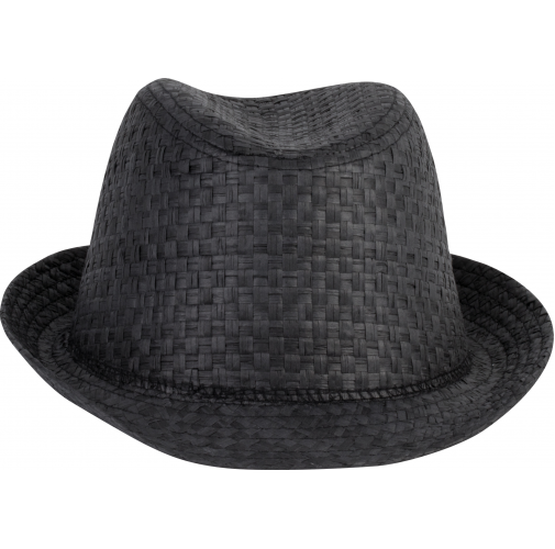 black Sombrero de paja estilo Panamá retro