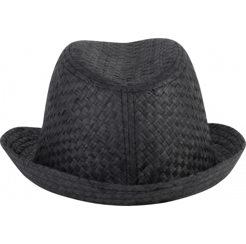black Sombrero de paja estilo Panamá retro