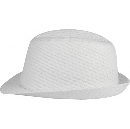 white Sombrero de paja estilo Panamá retro