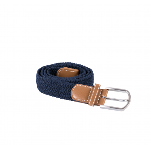 navy Cinturón trenzado elástico
