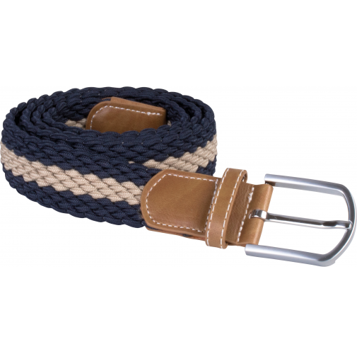 navy / beige Cinturón trenzado elástico