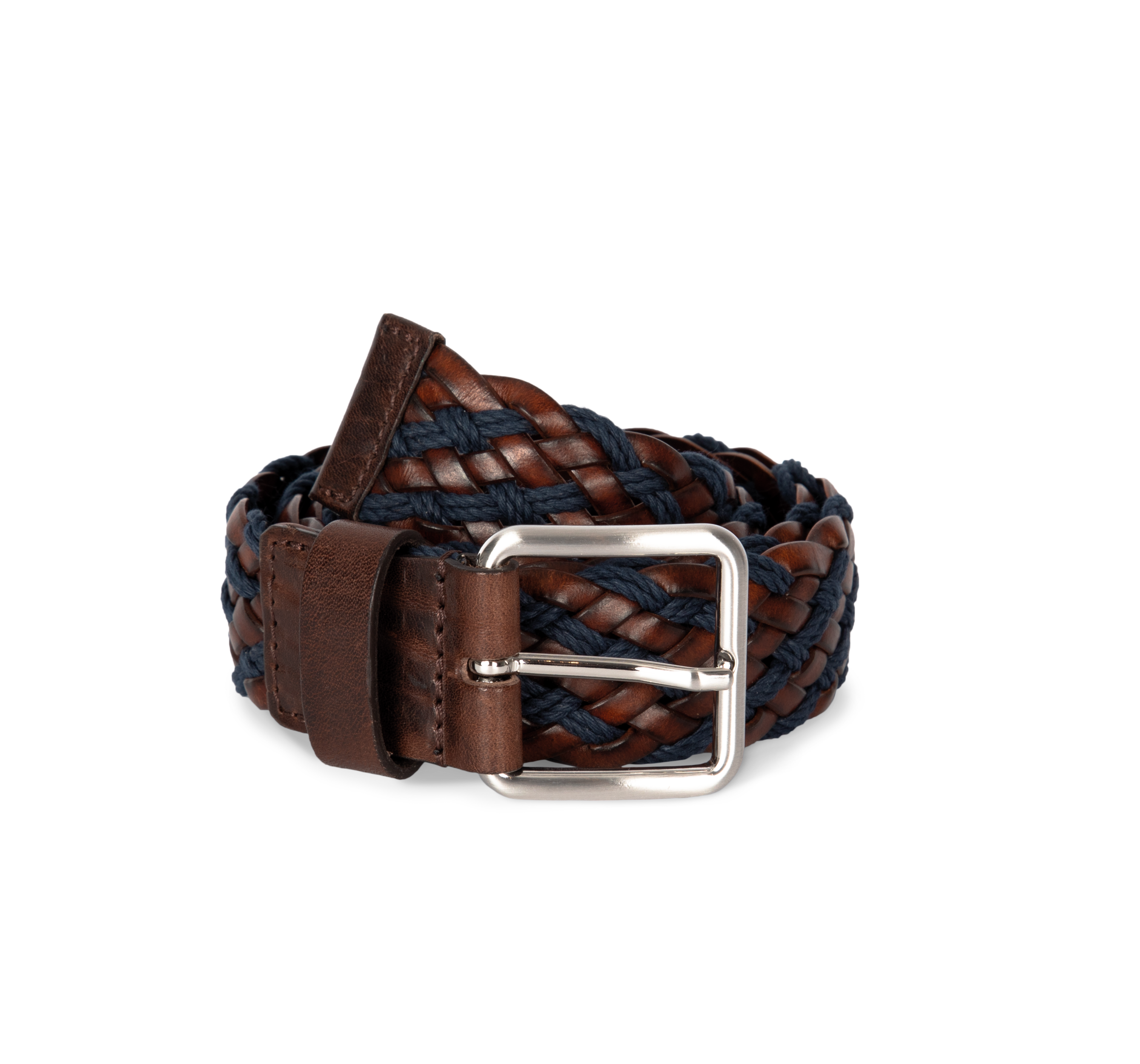 Cinturón trenzado bicolor