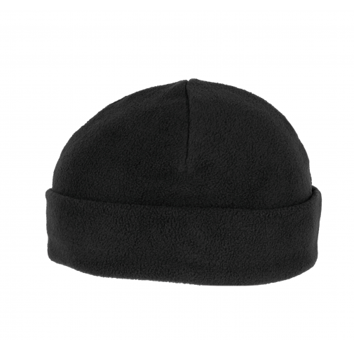 black Gorro micropolar reciclado con dobladillo