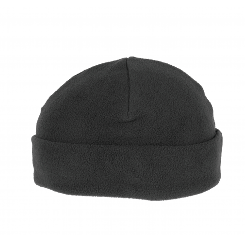 dark grey Gorro micropolar reciclado con dobladillo