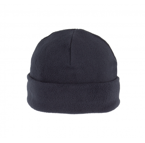 navy Gorro micropolar reciclado con dobladillo