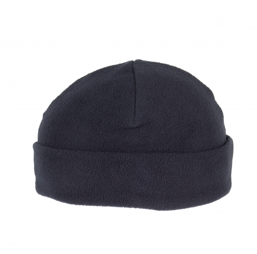 navy Gorro micropolar reciclado con dobladillo