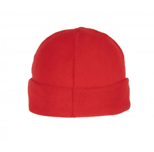 red Gorro micropolar reciclado con dobladillo