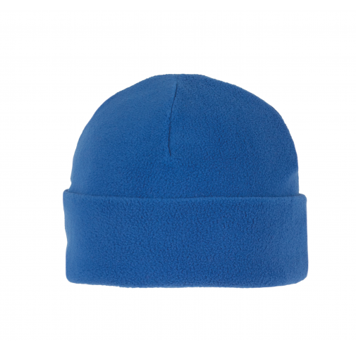 royal blue Gorro micropolar reciclado con dobladillo