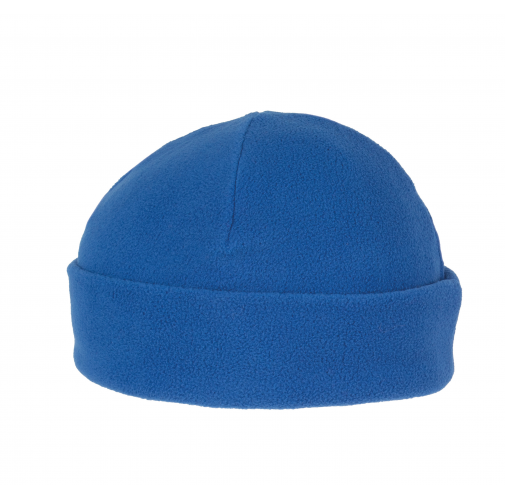 royal blue Gorro micropolar reciclado con dobladillo