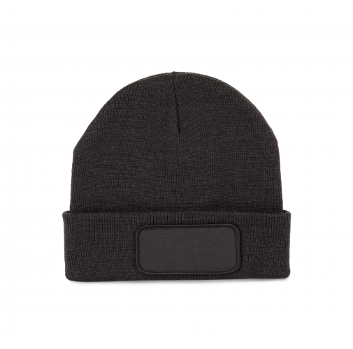 dark grey Gorro reciclado con parche