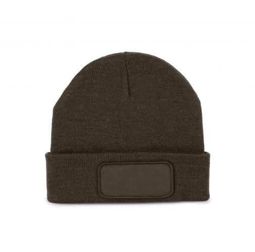 dark khaki Gorro reciclado con parche
