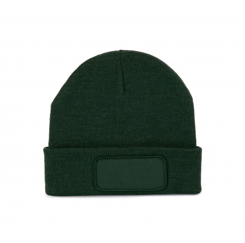 forest green Gorro reciclado con parche
