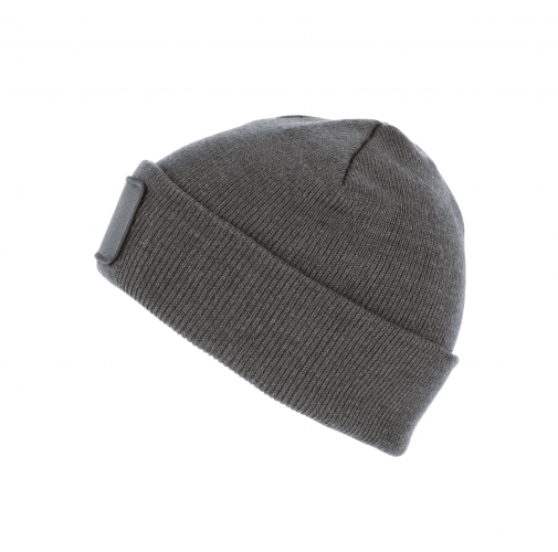 grey heather Gorro reciclado con parche